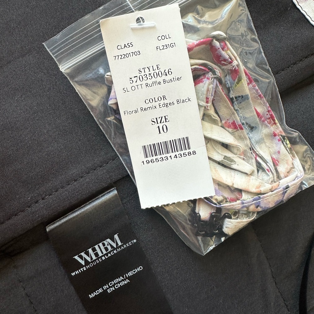 WHBM Floral Ruffle Bustier - Picture 8 of 10
